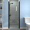 ExBriteUSA ES-DIY 30-31.5 in. W x 72 in. H Pivot Shower Door Frameless Matte Black Hinged Glass Shower Door with Handle